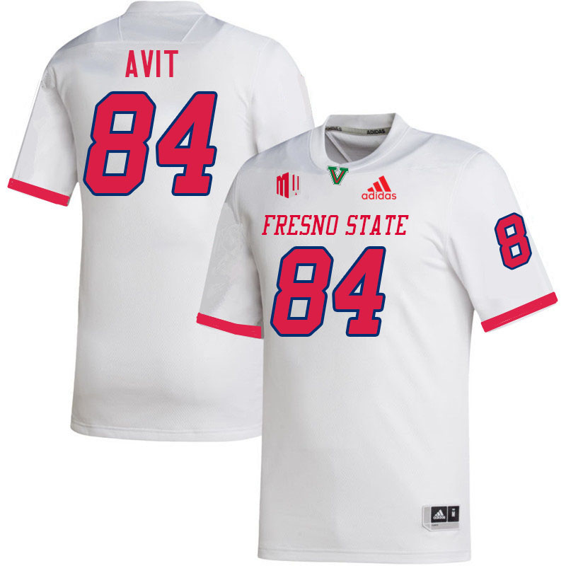 Fresno State Bulldogs #84 Ezekiel Avit College Football Jerseys Stitched-White
